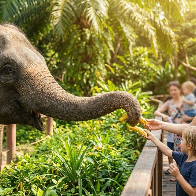 ให้อาหารช้าง