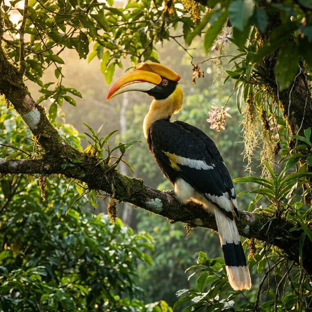 กกไก่ - นกเงือกหัวลาง