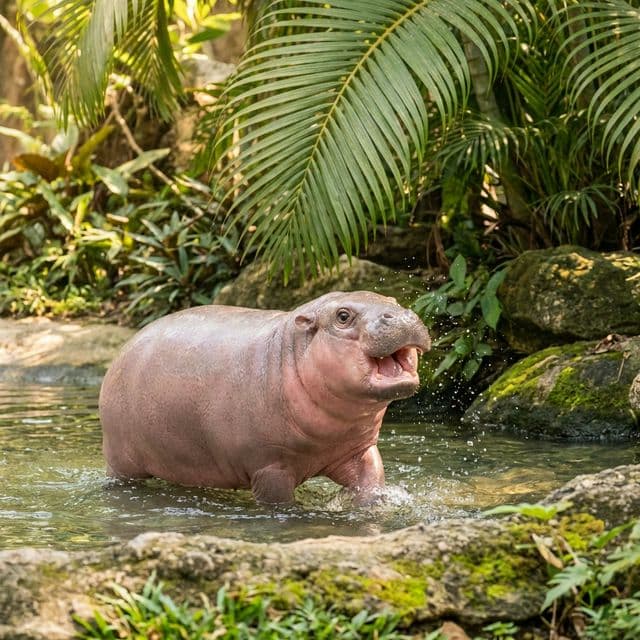 หมูเด้ง - ฮิปโปโปเตมัสแคระ สวนสัตว์เปิดเขาเขียว